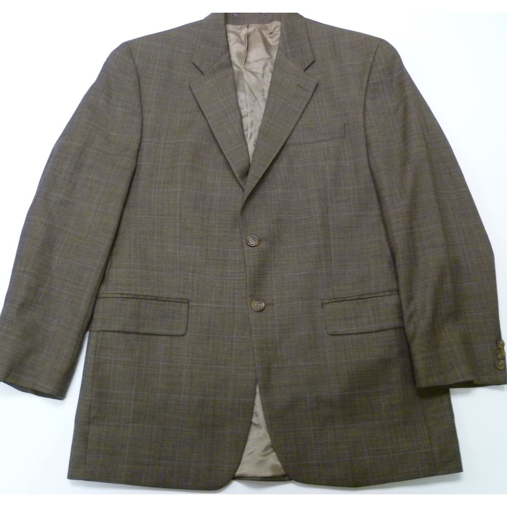 Lauren Ralph Lauren‎ Cashmere Wool Blend Tweed Donegal Check Blazer Jacket 42L